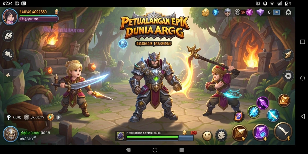 Tangkapan layar utama K234 menampilkan aksi pertarungan dinamis dalam dunia ARPG.