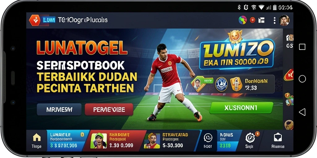 Tampilan utama LUNATOGEL dengan pilihan taruhan yang beragam.