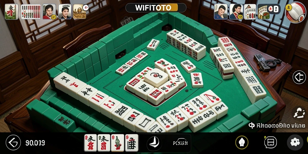 Screenshot WIFITOTO menampilkan gameplay Mahjong yang menarik.